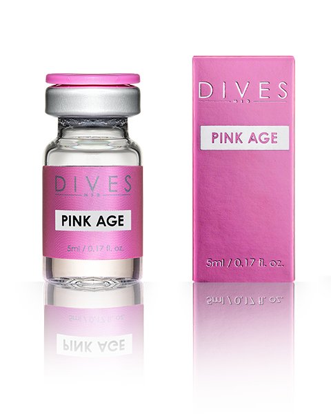 Dives Med Pink Age anti-aging mesotherapy serum with peptides, amino acids, and vitamins for skin rejuvenation and radiance